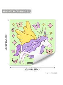 1pc Glow In The Dark Unicorn Pattern Wall Sticker,Stickers,Wall Decal, Vinyl Decal For Home Decorations,Spring Decoration Items Refresh Your Home,Rama Decoration Stickers Gifts Birthday Graduation