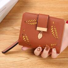 Women's Long Leaf Hollow-Out Wallet Large Capacity Coin Purse Multi-Functional Card Holder & Clutch Bag For Women Wallet Purse Wallet Long Wallet