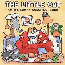 "Little Friends", "Pet Moments", "Dreamy Friends", "The Little Cat" | Puzzle & Stress Relief | Adult Coloring Book.Including Fantasy And Cute Pet Moments: Little Animals Walking Under Flowers, Fishing By The Stream And Other Cozy Scenes.The Patterns Are Exquisite And The Lines Are Clear.Perfect As Graduation Season Or Children's Day Gifts.(Recommended For Use With A Painting Pad)Back To School.School Supplies - White - View 11