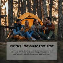 1 Pc Outdoor Sports Mosquito/Insect Repellent Watch, Metal Watch, Physical Mosquito & Insect Repellent, Reliable, Portable Mosquito Repeller, Premium Zinc Alloy Case/Strap, Unisex High-Tech Mosquito-Repelling Bracelet, Home & Travel Insect Repelling Device, Suitable For Various Occasions And People: Outdoor Camping, Hiking, Fishing, Travel, Gift For Friends & Family, Black Color - Black - View 2