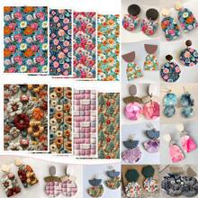 1 Blatt Transferpapier für Polymer-Ton, retro 3D Blumen Polymer-Ton Transferpapier für Polymer-Ton Ohrringe, vintage Blume Gänseblümchen Transferpapier Ton Schmuckherstellung Ölgemälde Schmuck