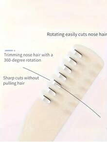 6/3/2/1 件套温和无痛鼻毛修剪器套装，男女适用 - 便携式手动 360° 旋转双头，亲肤面部脱毛工具，具有精确修剪功能