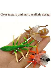 Set de 3/6/12/24 piezas de juguetes de insectos miniatura realistas aleatorios - Arañas, mariposas, mariquitas, abejas, escorpiones, decoraciones, colección de modelos de insectos para adolescentes, regalos para amigos, regalos de Navidad, animales pequeños de plástico, modelo de escorpión, pulpo, que brillan en la oscuridad, animales, miniaturas navideñas, decoración de insectos, figuras de plástico, abejas, figuras en miniatura, animales de granja, monstruos marinos - Multicolor - Ver 9