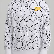 Puma Smiling Face Print Breathable Knit Pullover Sports Top - White - View 3