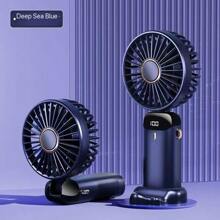 1 pièce Mini ventilateur portable rechargeable USB, petit ventilateur électrique pliant avec affichage numérique, ventilateur de cou portable pour dortoir, bureau