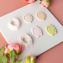 1pc Minimalist Oval Geometric Soft Clay Earring Mold, Wavy Frame Jewelry Pendant DIY Modeling Craft Tool
