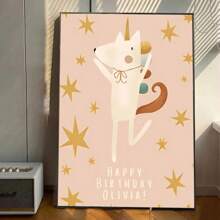 1pc Cute Rabbit Bird Geese Leopard Dog Poster Stickers Art Wall Murals Decor Game Room Decor Gifts Kawaii Painting Cat Cars Optional Frame ﻿