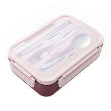 Leak-Proof Lunch Box With Cutlery, Dishwasher & Microwave Friendly, Suitable For School, Outdoor, Picnic And Home Kitchen,School Supplies