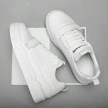 WANWEISI Chaussures de skateboard pour hommes - Chaussures de skate style bas, motif de litchi en boucle et crochet, baskets plates décontractées - Chaussures plates blanches unies pour hommes - Chaussures - Bottes de sport - Chaussures blanches - Chaussures pour hommes - Convient aux activités quotidiennes, aux loisirs extérieurs et plus encore - Blanc - Voir 1