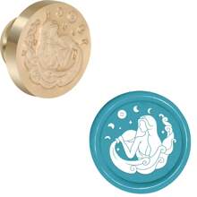 CYFUN DESIGN 1 PC Minimalist Floral Series Wax Seal Stamps 25mm Solid Brass Engraved Fire Lacquer Stamp Heads NO Handle For Decorating Notebook Gifts And Greeting Cards (Lilies, Spring Branches, Flower Bushes, Chimes Patterns) Back To School,Back To School,School Supplies