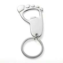 Mini Foot Shaped Bottle Opener Keychain, Zinc Alloy Portable Wine Opener