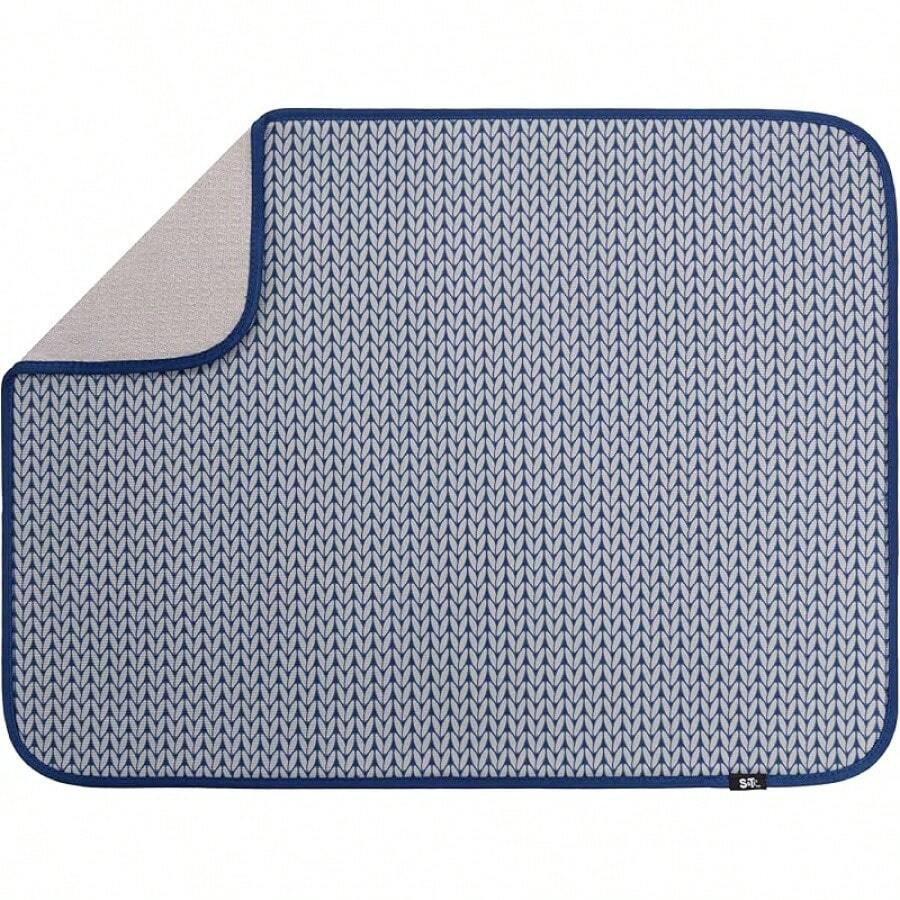 S&INC.Dish Drying, 16" X 18", Absorbent Microfiber Kitchen Counter, Dish Drying Pad Dishes, Utensils, Pots And Pans, Large, Charcoal - Stockinette - View 1