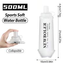 NEWBOLER 300ml/500ml TPU戶外運動水壺 可折疊軟水袋 跑步露營登山單車健身飲水瓶 - 彩色 - 查看 14