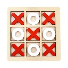 2025 New 1pc Wooden XO Tic Tac Toe Game Suitable For Gatherings, Parties - Birthday Gift, Gift, Easter Gift, Perfect Gift, Graduation Gift - Black and White - View 14