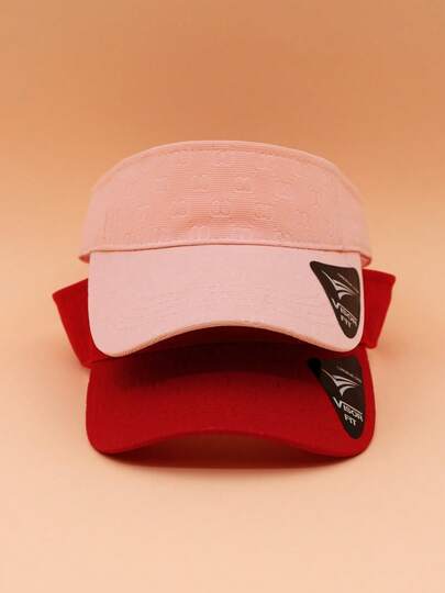 Gorra de visera con diseño en relieve de número ocho, Visera unisex ajustable, Visera diseño "8", protección solar, casual, ideal para salidas de verano o en la playa  Casual    Poliéster