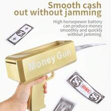 喷钱枪 - 喷钱枪 - 可重复使用，配有模拟钞票，是婚礼和活动的完美派对道具！