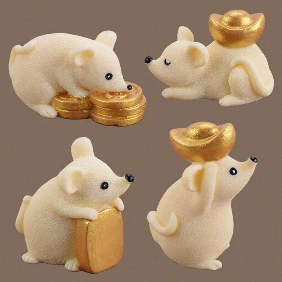 3D 老鼠硅胶模具翻糖蛋糕巧克力模具用于蜡烛制作 DIY 手工树脂模具用于石膏蜡模