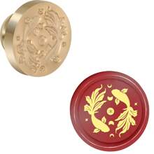 CYFUN DESIGN 1 PC Minimalist Floral Series Wax Seal Stamps 25mm Solid Brass Engraved Fire Lacquer Stamp Heads NO Handle For Decorating Notebook Gifts And Greeting Cards (Lilies, Spring Branches, Flower Bushes, Chimes Patterns) Back To School,Back To School,School Supplies