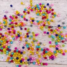 300 piezas de cuentas de plástico coloridas de 8 mm para hacer joyería - Tonos vibrantes, cuentas rectas con orificio redondo para pulseras DIY, collares y accesorios de manualidades, suministros de cuentas