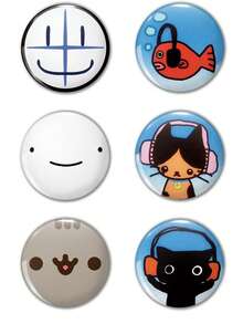 趣味图案徽章胸针，女士胸针，服装配饰，背包装饰，送给朋友、家人、老师、同学的创意礼物 - 彩色 - 查看 1