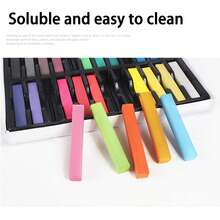 12/24 Colors Pastel Chalk Set, Disposable Hair Chalk Sticks, Colored Wax Crayons, Chalkboard Writing Chalk. The Chalk May Break During Transportation, But It Does Not Affect The Usage.