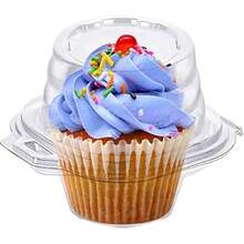 Cupcake Boxes Individual Cupcake Containers, 50 Packs Regular Single Cupcake Holder High Topping For Muffins, Thicker Stackable Plastic Cupcake Carrier For Party (50 Pack) - GÓI 100 - Xem 1