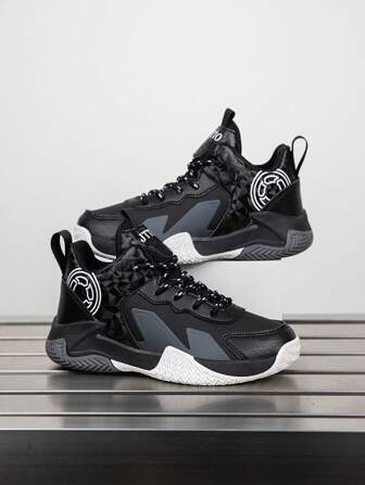 1 双儿童篮球鞋，户外运动鞋，休闲鞋，防滑耐磨，时尚款式，适合 10 岁男孩和女孩，8-12 岁和 14 岁，配色透气网眼