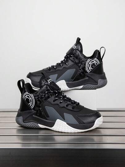 1 par barnbasketskor, utomhussportskor, vardagsskor, halkfria, slitstarka, moderiktiga skor för 10-åriga pojkar och flickor, 8-12 och 14 år, färgmatchande, andningsbart nät