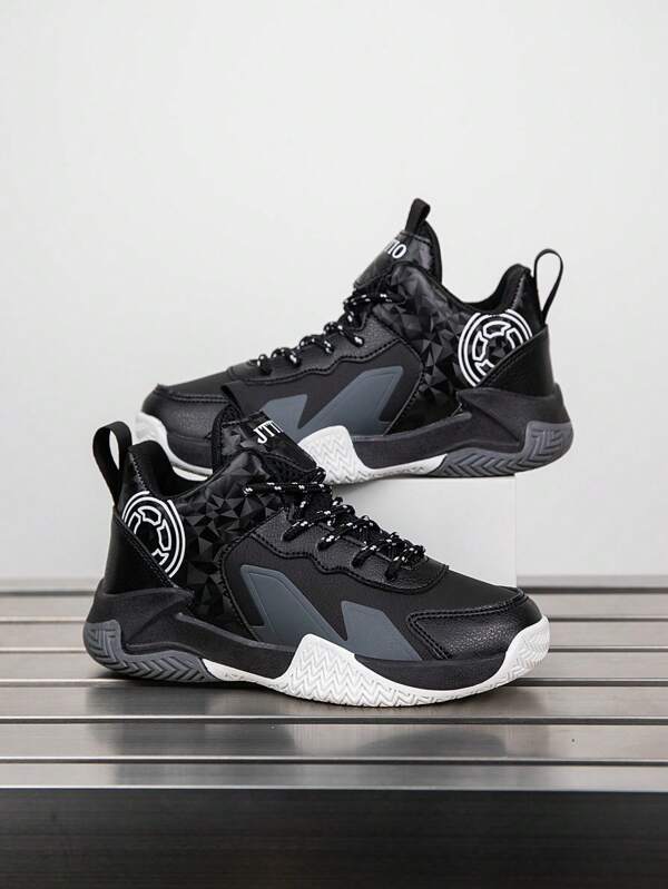 1 Pair Children's Basketball Shoes, Outdoor Sports Shoes, Casual Shoes, Non-Slip Wear-Resistant, Fashion Styles For 10 Year Old Boys And Girls, 8-12 & 14 Years Old, Color Matching Breathable Mesh