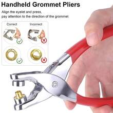 202/402pcs 6mm Snap Eyelets Kit, Gold & Silver Color Snap Eyelets Set With Pliers, Punching & Sewing - Multicolor - View 4