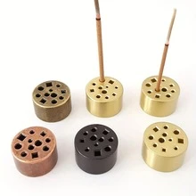 1pc 11-Hole Incense Burner, Creative Alloy Mini Incense Holder, Multi-Hole Incense Stick Burner, Indoor Living Room Sandalwood Accessories - Multicolor - View 2