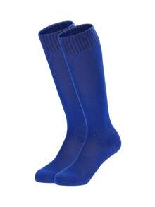 1 Pair Kids Anti-Slip Thickened Long Football Socks, Solid Color Long Sporty Socks For Basketball, Suitable For 2-12 Years Old, First Day Of School - Multicolor - View 25