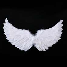 Feather Wings, Fairy Wings, Stage Performance Halloween Costume Angel Wings, With A Crown And Magic Wand, Suitable For Halloween, Christmas, Birthday Parties, And Cosplay - 白色 - 查看 2