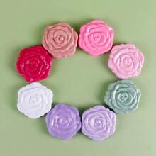 1 peça/5 peças/10 peças/cor aleatória/espelho compacto rosa, mini espelho de maquiagem de viagem de plástico, espelho dobrável portátil, presente de madrinha feito à mão em formato de rosa, para festas de casamento femininas, aniversários