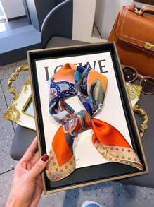 100% Mulberry Silk Scarf, Breathable Shawl Bandana, Decorative Hair Accessory, Elegant Fashion Accessory, Non-Stretchy, Suitable For Outdoor Decor, Gift For Women