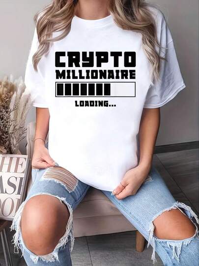 Crypto Millionaire Loading BTC Trader Bitcoin Investor T-Shirt