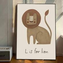 1pc Cute Rabbit Bird Geese Leopard Dog Poster Stickers Art Wall Murals Decor Game Room Decor Gifts Kawaii Painting Cat Cars Optional Frame ﻿