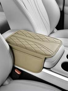 [Versión Mejorada] Cubierta para la consola central del coche - Accesorio interior universal del coche con 2 bolsillos de almacenamiento - Cubierta de reposabrazos de cuero Nappa premium, resistente a arañazos, resistente al desgaste, impermeable, adecuada para SUV, sedán, camión, etc. (Negro, Beige, Gris, Rojo) - Unitalla - Ver 17