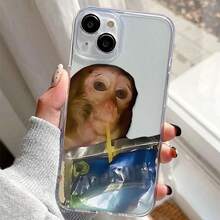 Monkey Pattern Phone Case, Cute Cellphone Protective Case, Shockproof Mobile Phone Cover For IPhone Series - 無色 - 查看 8