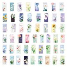 51pcs Floral Bookmark Stickers, Romantic Flower Decorative Adhesive Stickers For Vases, Mirrors, Glasses, DIY Crafts Room Decor Home Decor Wall Decor Wall Stickers Wall Sticker