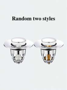 通用浴室水槽塞，带毛发收集器，适用于 1.26-1.97 英寸排水孔，弹簧芯浴缸排水盖，弹跳式水槽塞，盆底排水过滤器，浴室配件，浴室工具 - 銀色 - 查看 5