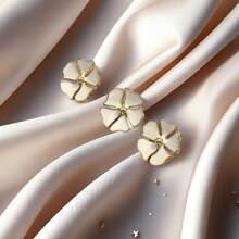 5pcs Floral Pattern Decorative Metal Buttons, Suitable For Dresses, Shirts, Sweaters, Cardigans, Knit Tops, Versatile
