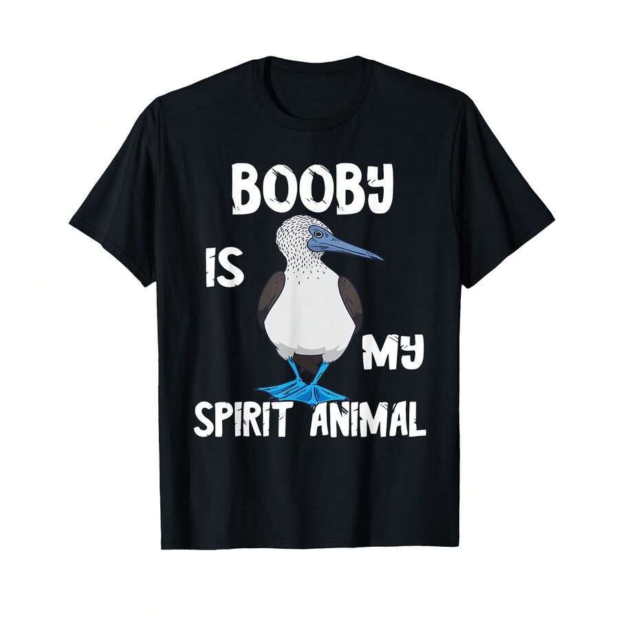 Boobies Bird Blue-Footed Boobies Tropical Sea Bird Lover T-Shirt# AS Gifts For Girlfriend - Black - View 1
