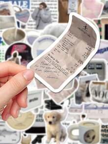 57 miếng dán dễ thương phong cách Hàn Quốc cho nhật ký, sổ tay, ốp điện thoại, đàn guitar, ván trượt, tủ lạnh, trang trí - Nhiều màu - Xem 3