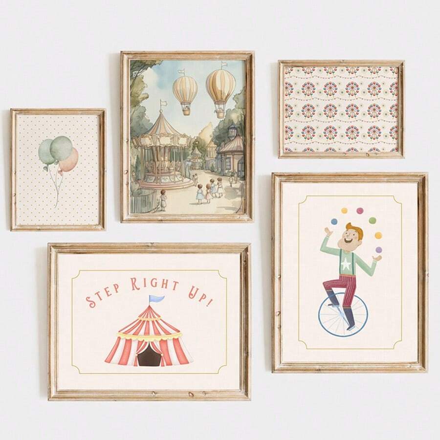 Đồ trang trí tường cho bé Magic Circus - 1 áp phích màu phấn cổ điển có vòng xoay ngựa gỗ, người tung hứng và "BƯỚC LÊN!" Đồ trang trí phòng cho bé. Đồ trang trí phòng cho bé Circus, áp phích cho bé cổ điển, đồ trang trí tường vòng xoay ngựa gỗ, tranh in người tung hứng màu phấn, biểu ngữ BƯỚC LÊN, bộ đồ trang trí rạp xiếc màu phấn, nghệ thuật phòng cho bé Carnival, áp phích phòng cho bé Big Tent, nghệ thuật chú hề đơn giản, đồ trang trí động vật bằng bóng bay, tranh in canvas đóng khung, 1 sẵn sàng để treo, mực được chứng nhận, bộ đồ trang trí tường phòng cho bé - Nhiều màu - Xem 1