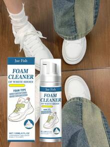 Sneaker Cleaner - Cleans Stains, Prevents Yellowing, Revives Whiteness. No Water Needed, Just Spray & Clean. Protects Color, Deep Cleans Stubborn Dirt. Suitable For: Sneakers, Athletic Shoes, Canvas Shoes, Mesh Shoes
