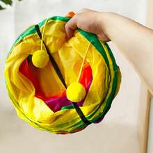 New Designed E-Shaped Cat Tunnel, Versatile Cat Self-Play Tunnel Toy, Removable & Washable, Rollable, Connectable, Suitable For All Seasons - Multicolor - View 7