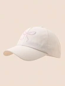 Bow Children's Baseball Cap For Spring Summer, Empty Top Baseball Cap For Girls, UV Ion Sun Hat For Ponytail, Spring And Autumn Sun Hat For Daily Outdoor Activies, For 3-10 Children
