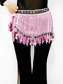 1PC New Belly Dance With Tassel Dance Scarf Strap Belly Dance Waist Chain Hip Scarf - Multicolor - View 7