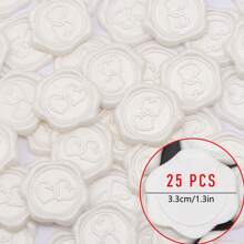 CYFUN DESIGN 20/25 PCS Eucalyptus Pattern Real Wax Sealing Stickers Self-Adhesive Wedding Invitation Envelope Seal Stickers For Decorating Wedding Invitations, Gifts,Back To School,School Supplies